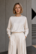 Blusa fluida cloud dancer