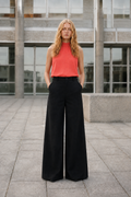 Pantalón sastre lino negro