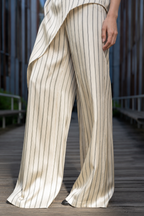 Pantalón satén rayas