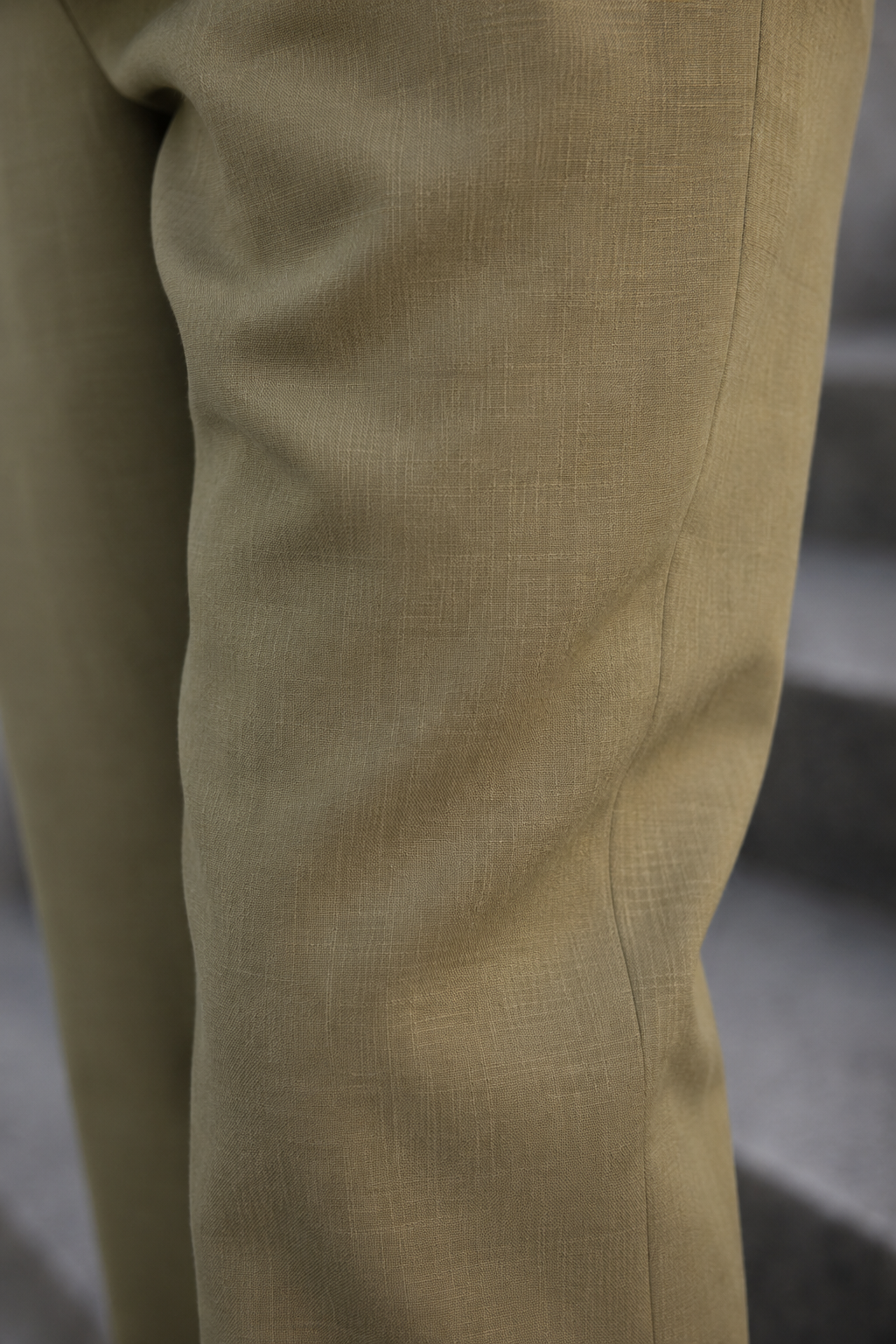 Pantalón smoking oliva