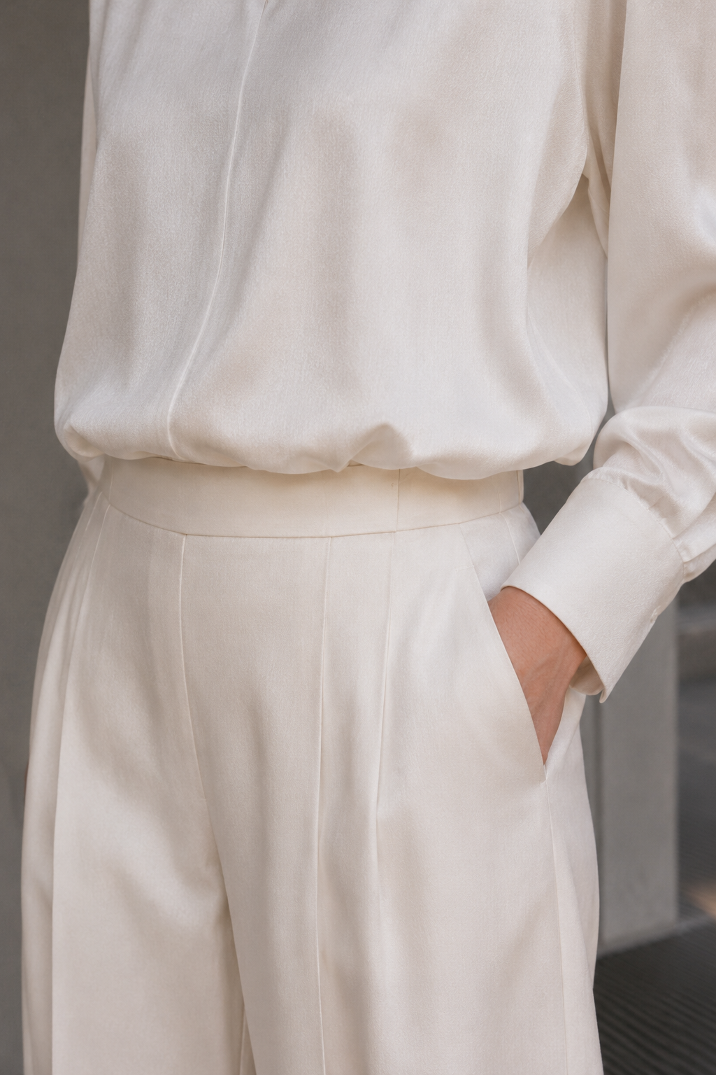 Blusa fluida cloud dancer