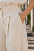 Pantalón pinzas algodón orgánico